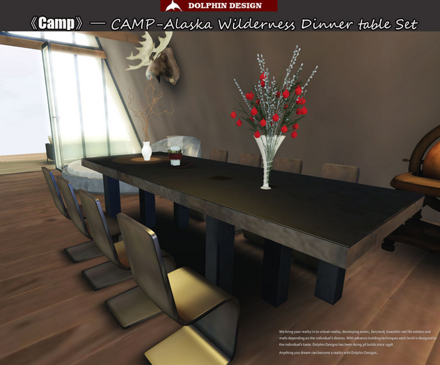 [Dolphin Design]CAMP-Alaska Wilderness Dinner table Set
