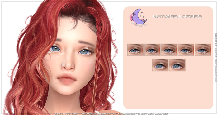 moonwaii . nutmeg lashes 