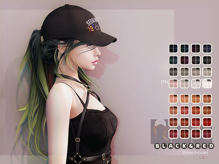 [monso] Lena2 Hair /Black & Red
