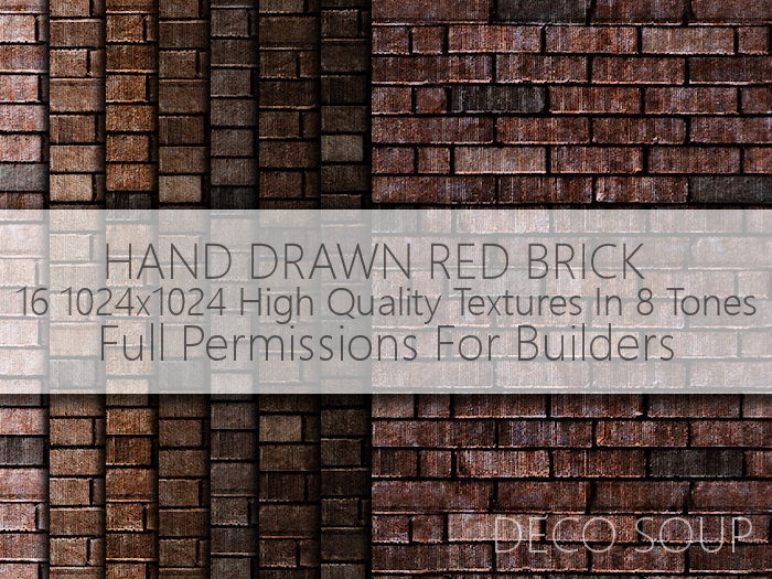 Deco Soup Red Brick Textures - Full Perms