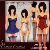 LMC Designer PSD Files  - Lingerie Kit VIII - Pearl studded BOM lingerie sets