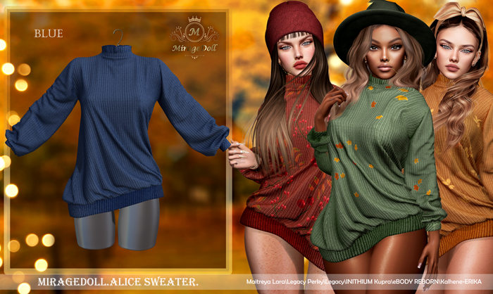 MirageDoll.Alice sweater.Blue
