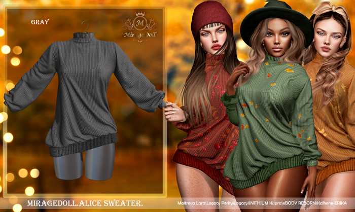 MirageDoll.Alice sweater.Gray