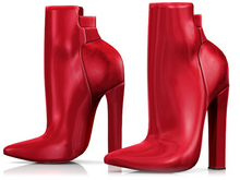 Garbaggio // Jaquelyn Boots - Red