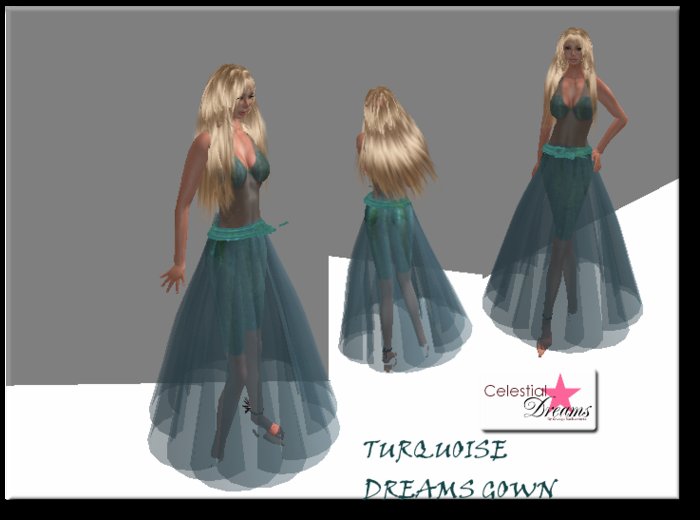  Turquoise Dreams Semi Formal Gown