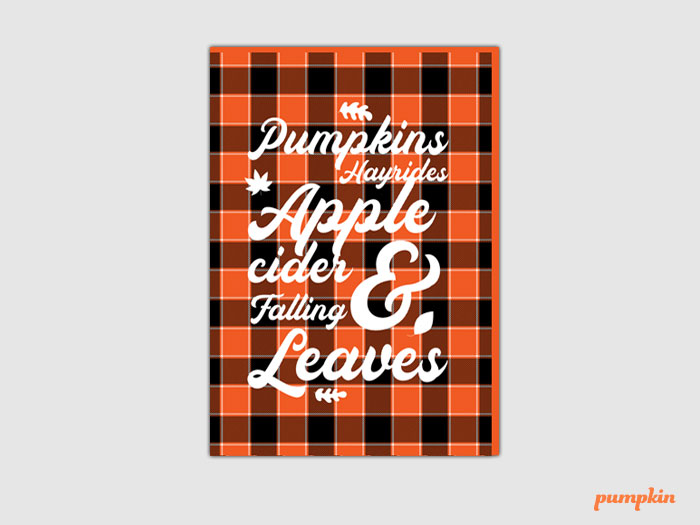 Fall Activities Orange & Black Plaid Sign