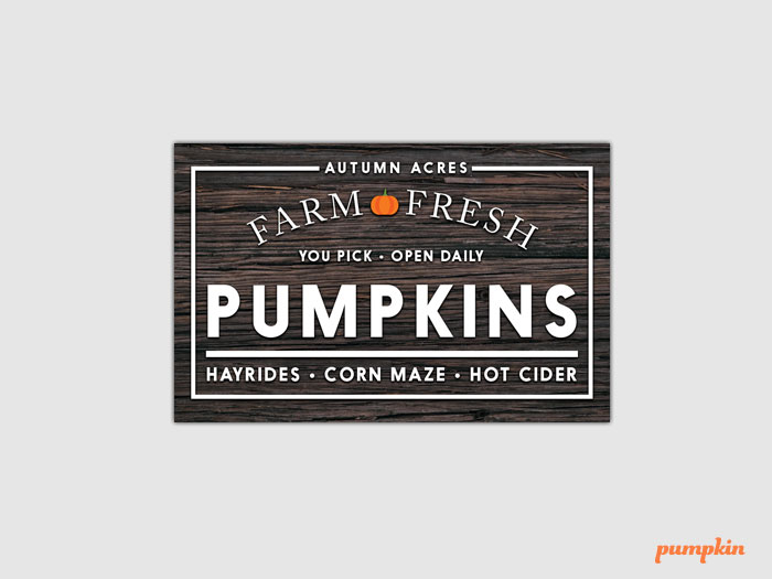 Farm Fresh Pumpkins Reclaimed Wood Sign