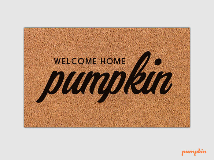 Welcome Home Pumpkin Door Mat