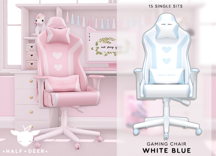 Gaming Chair [White Blue]