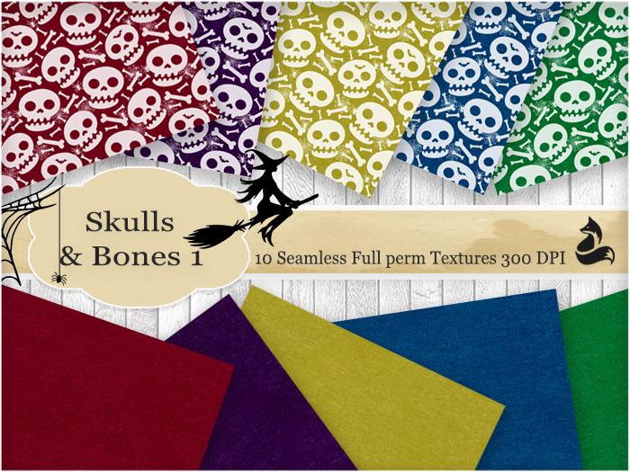 FF Skulls & Bones Seamless Textures 1
