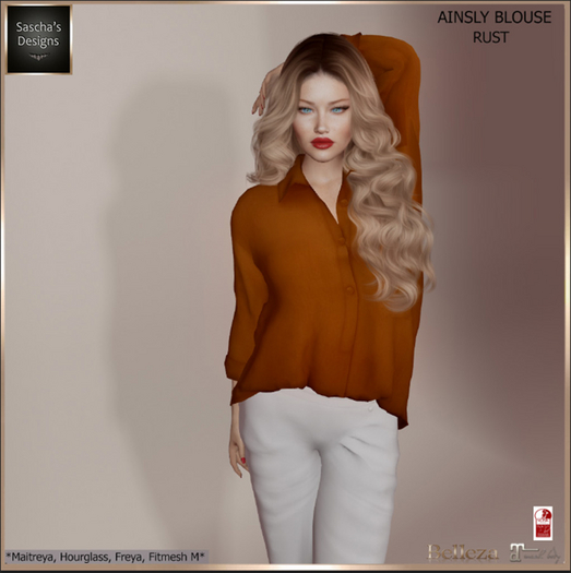 SAS - Ainsly Rust Blouse (MB & FM) 