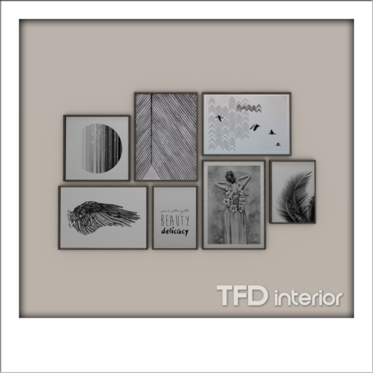 [TFD] interior - Picture Frame Collage (Wood)