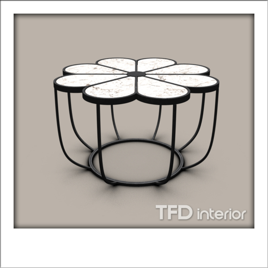 [TFD] interior - SideTable BLOSSOM (Marble)