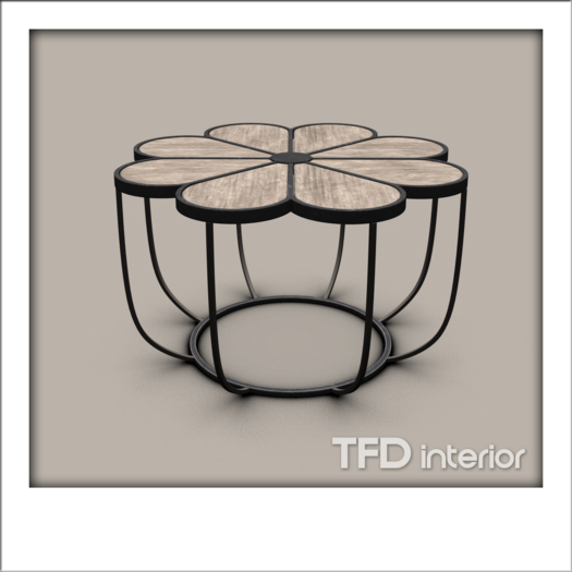 [TFD] interior - SideTable BLOSSOM (Wood)