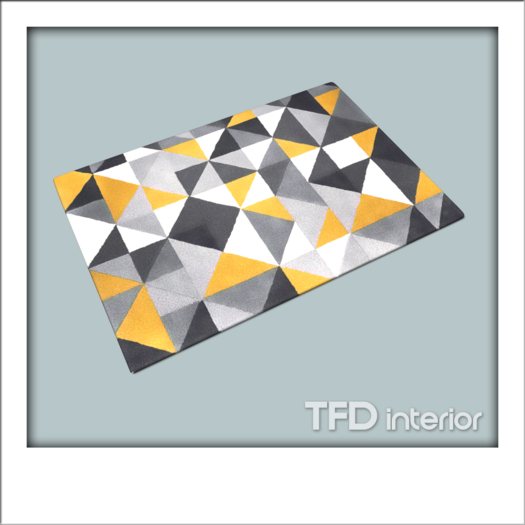 [TFD] interior - Wool Rug polygon (yellow)