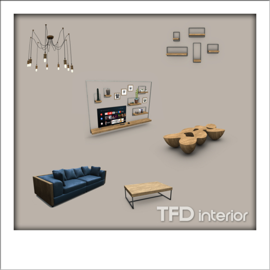 Second Life Marketplace - [TFD] interior - Industrial Livingroom (Red ...