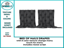 DB BED OF NAILS DRAPES add me