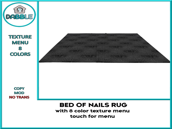 DB BED OF NAILS RUG  add me