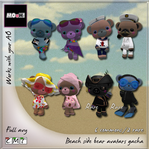 8. MOoH! Beach side bear diver RARE