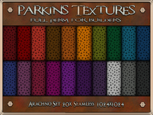 Parkins Textures - Arachno Set - 20x Full Perm Seamless 1024 - Fabric, Spider, Arachnid, Halloween, Fall, Clothing