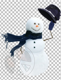 584 - Winter - Christmas - Happy Snowman 2 - Garden - Home - Land Decoration