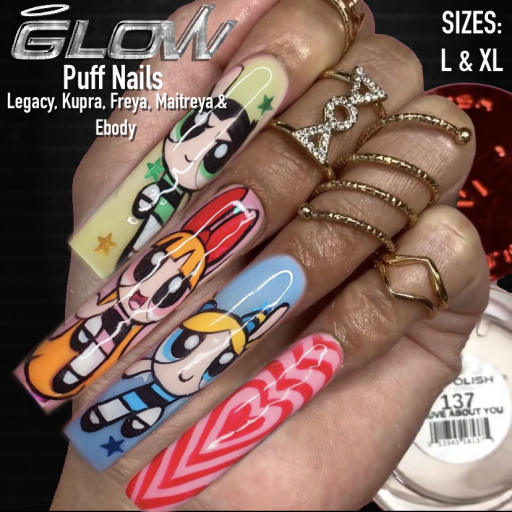 Glow.// Puff Nails