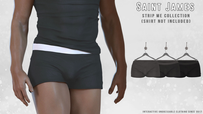 Saint James - Liam Boxers - Black 3 Pack - Strip Me Interactive - MALE - Legacy, Jake, Gianni, Slink 