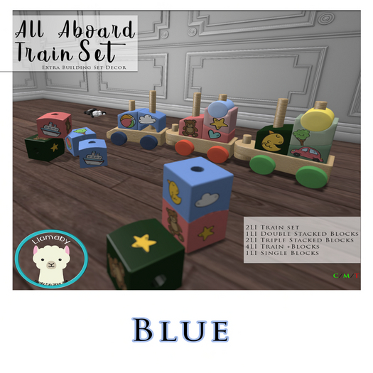 [Llamaby] All Aboard Train Set Blue Box