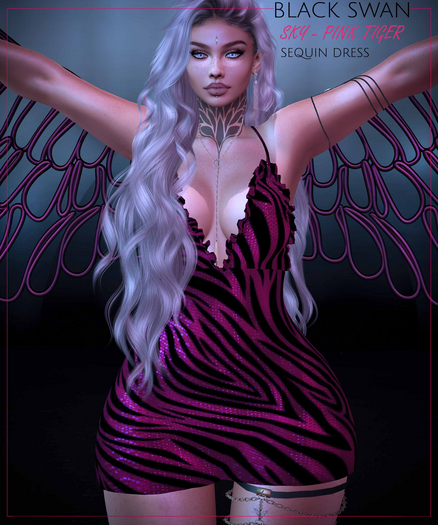 Black Swan - Sky dress - tiger pink
