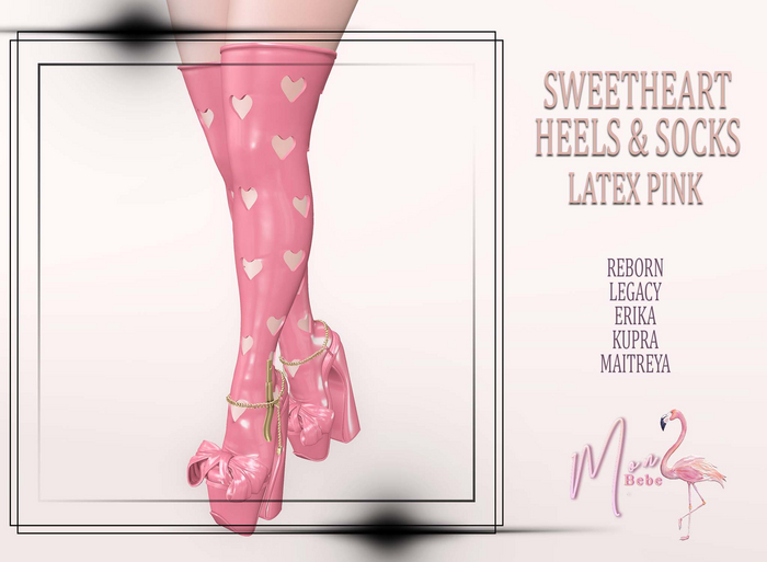 Mon Bebe - Sweetheart Heels & Socks - Pink