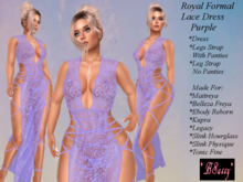 *BSASSY* ROYAL LACE FORMAL LIGHT PURPLE