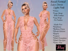 *BSASSY* ROYAL LACE FORMAL LIGHT PINK