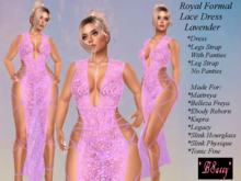 *BSASSY* ROYAL LACE FORMAL LAVENDER