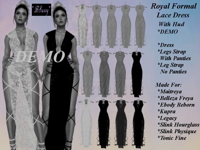 *BSASSY* ROYAL LACE FORMAL FATPACK DEMO
