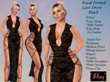 *BSASSY* ROYAL LACE FORMAL BLACK