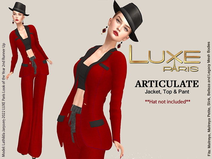 LUXE Paris ARTICULATE Top Pant and Jacket