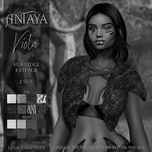 :: ANTAYA :: Fur stole "Viola" demo