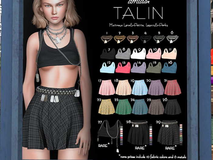 29. amias - TALIN skirt plaids - Maitreya RARE