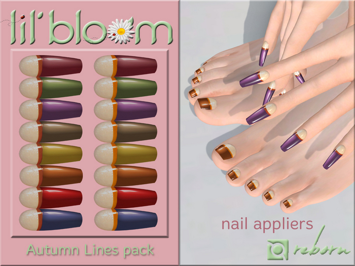 {LB} eBODY - REBORN nail HUD:: Autumn Lines