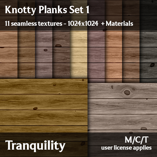 Tranquility - Knotty Planks Set 1