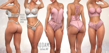 Second Life Marketplace - Addams // Aileen SET White // Maitreya - RARE