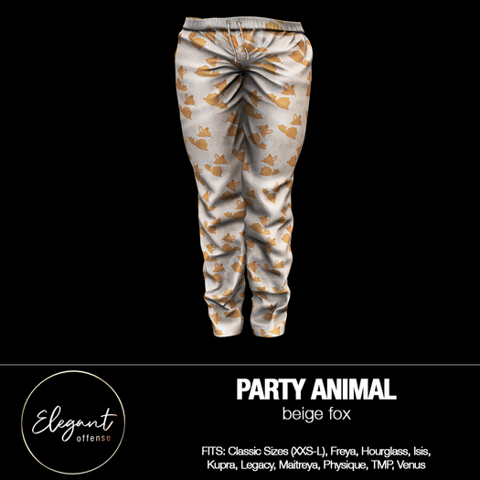 Elegant Offense: Party Animal Pants Beige Fox {add me}