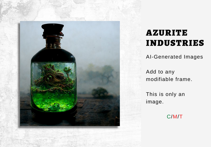 AI Green Marsh Potion Bottle Image