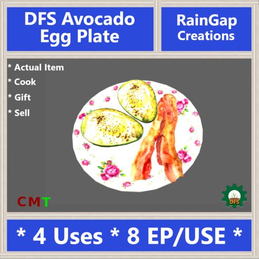 DFS Avocado Egg Plate ACTUAL ITEM