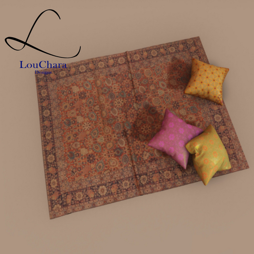 LouChara Autumn Jewel Rug and Cushions 