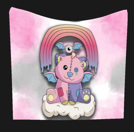 * Pastel Goth Teddy Rainbow - Tapestry