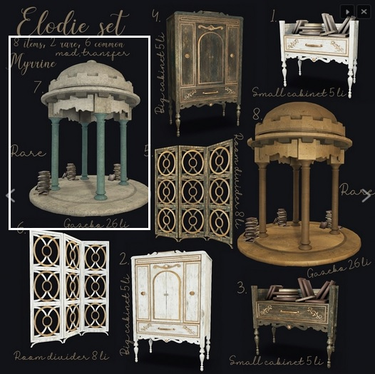 7. Elodie set gazebo white RARE