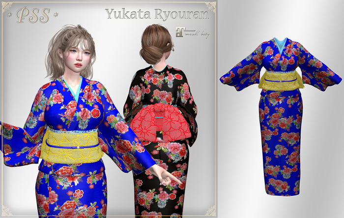 *PSS* Yukata Ryouran Blue (touch to unpack)