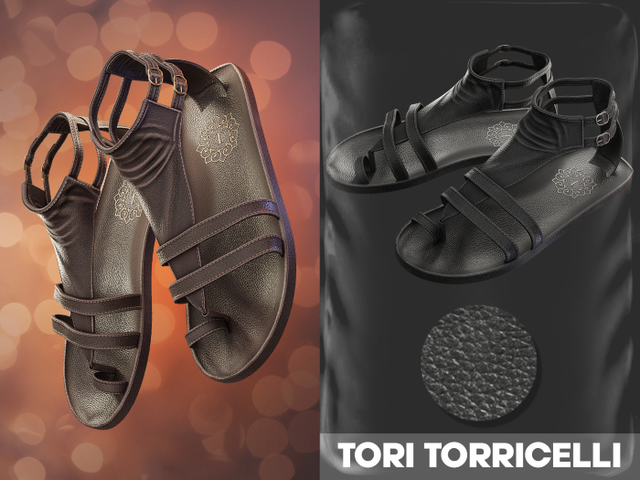 TORI TORRICELLI // Ibiza Gladiator Sandals // Black
