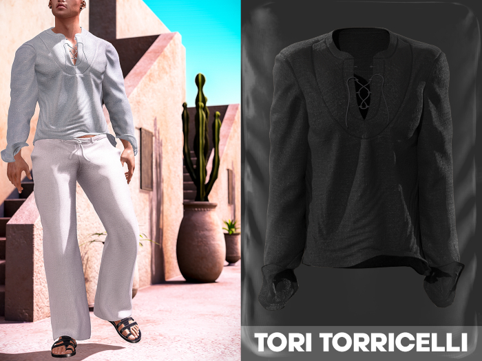 TORI TORRICELLI // Ibiza Chillout Shirts // Black